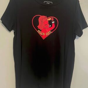 Valfre Black T-Shirt with Red Graphic
